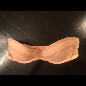 Vintage Gap strapless Lacey baby pink bra